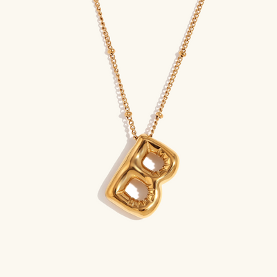 Neseørering med initialer i bobleform | Gull 18k