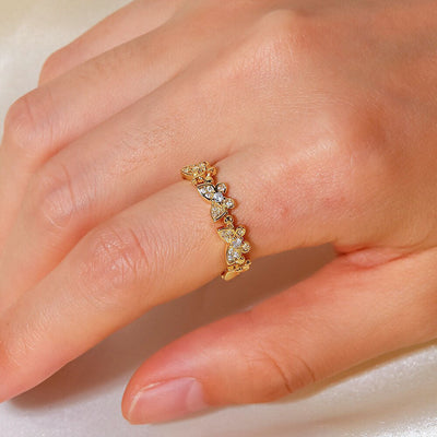Smykkering Schmetterling | 18k Gull