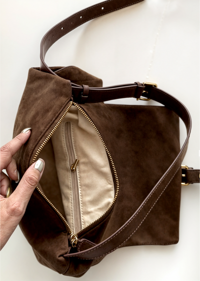 MM Ciel Suede Crossbody Bag