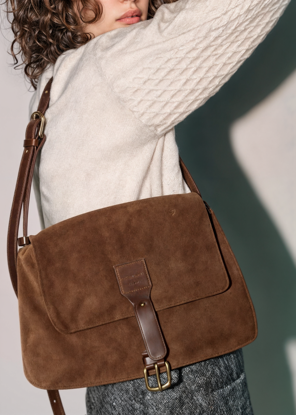 MM Ciel Suede Crossbody Bag