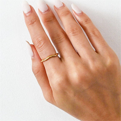 Dianne Gold Stacker Ring | 18k Gull