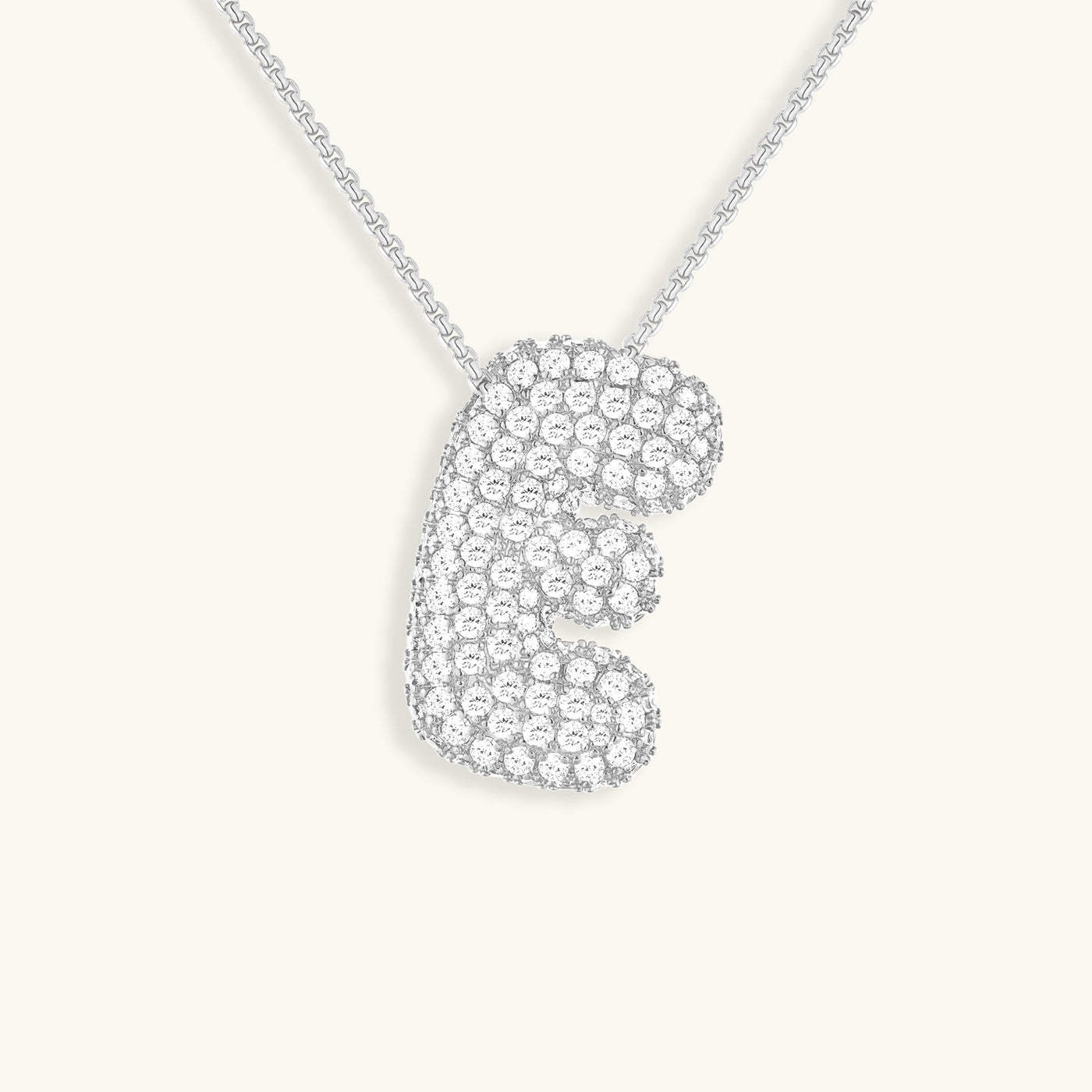 Navnesmykke Bubble med diamant | 18k Gull