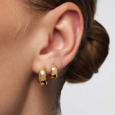 Rue Mini-Øreringer | Gull 18k