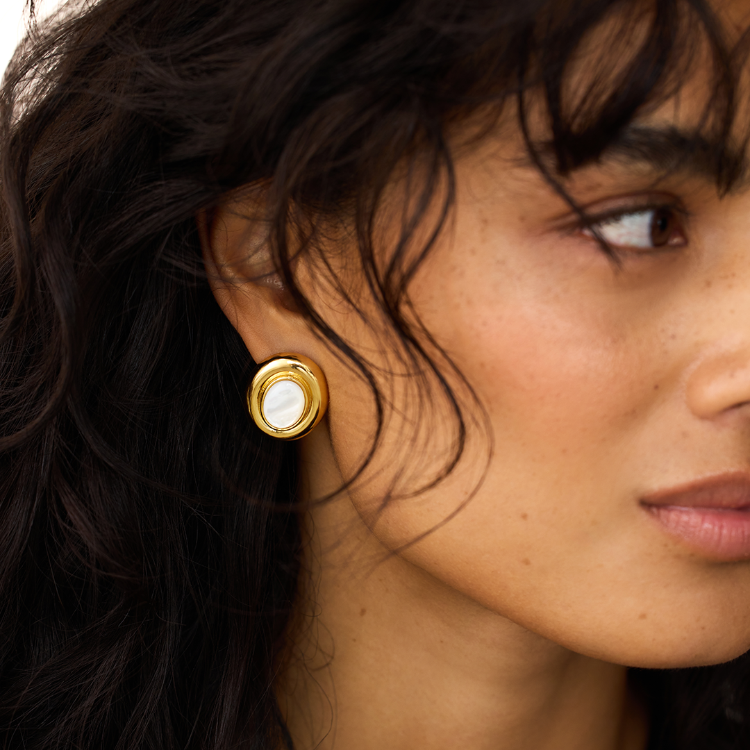 Giselle Perleøredobber | Gull 14k