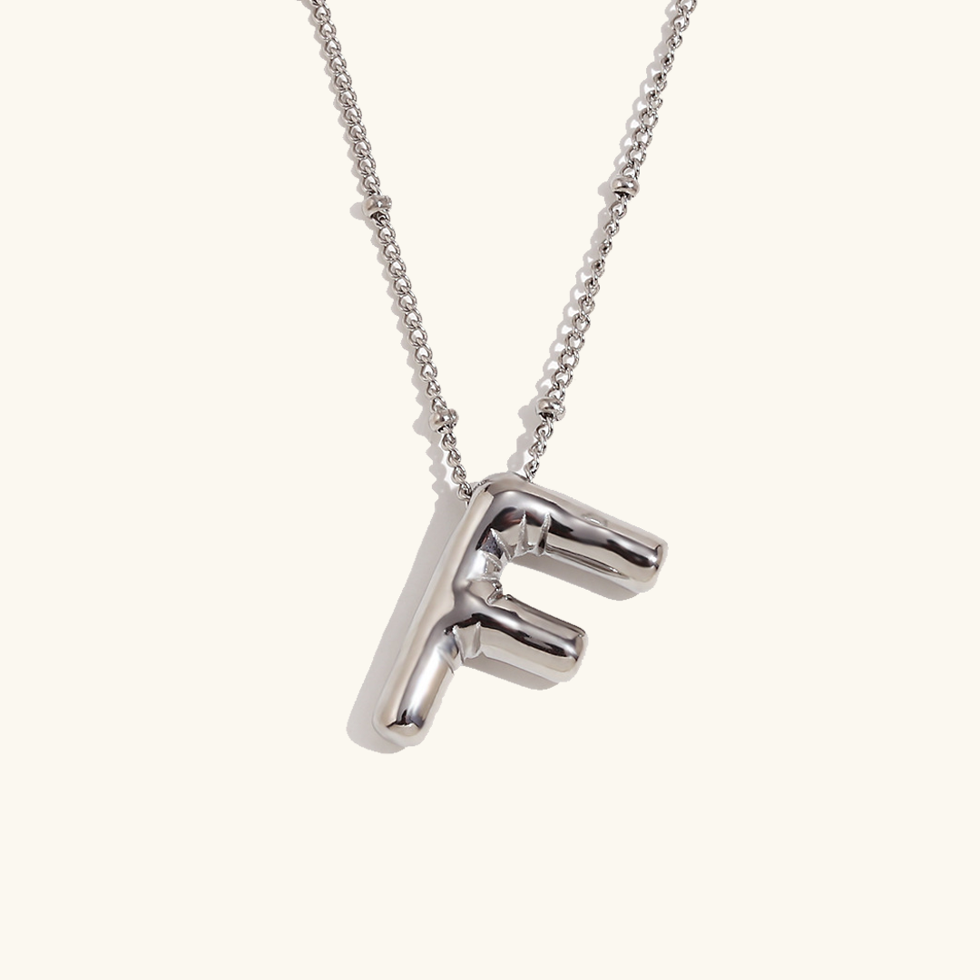Neseørering med initialer i bobleform | Gull 18k