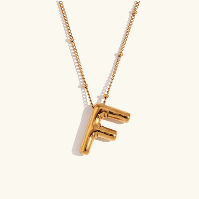 Neseørering med initialer i bobleform | Gull 18k