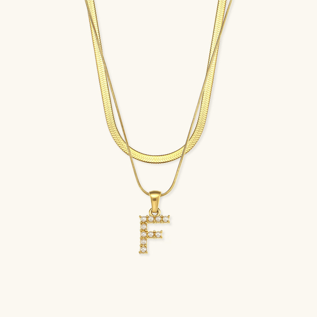 Fiona Lagenweise Initialhalskjede | 18k Gull