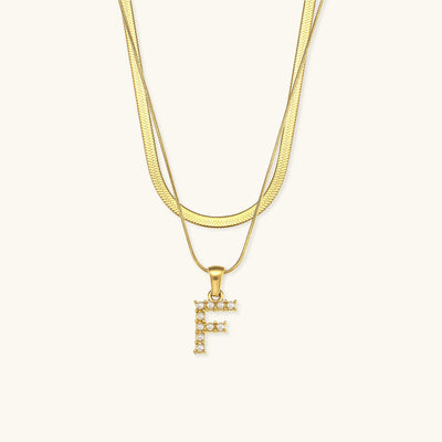 Fiona Lagenweise Initialhalskjede | 18k Gull