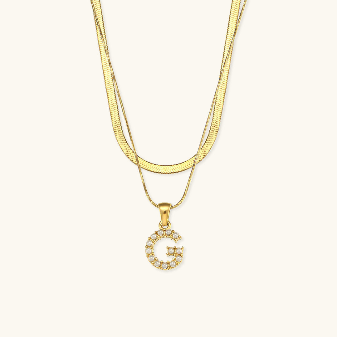 Fiona Lagenweise Initialhalskjede | 18k Gull