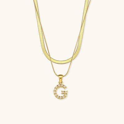 Fiona Lagenweise Initialhalskjede | 18k Gull