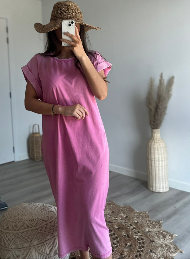 EVI - Rosa T-skjorte Kjole