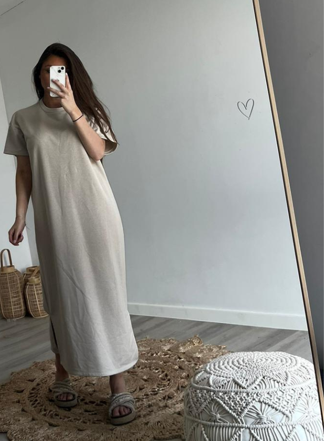 SHELL - Genserkjole Beige