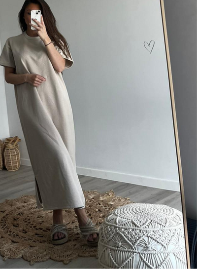 SHELL - Genserkjole Beige