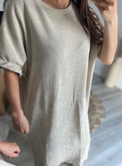 AIMEE - Beige Kjole
