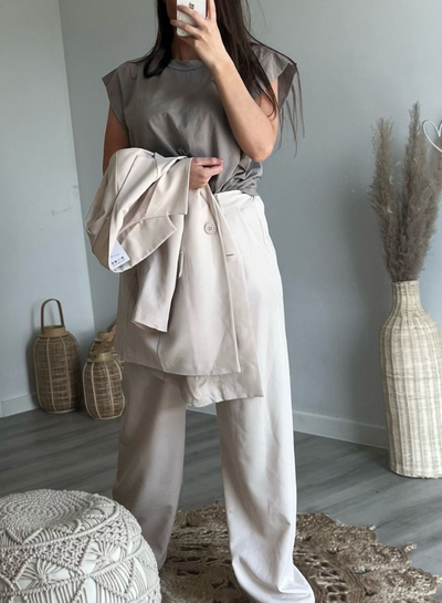 LOUISE - Dress Sett Beige