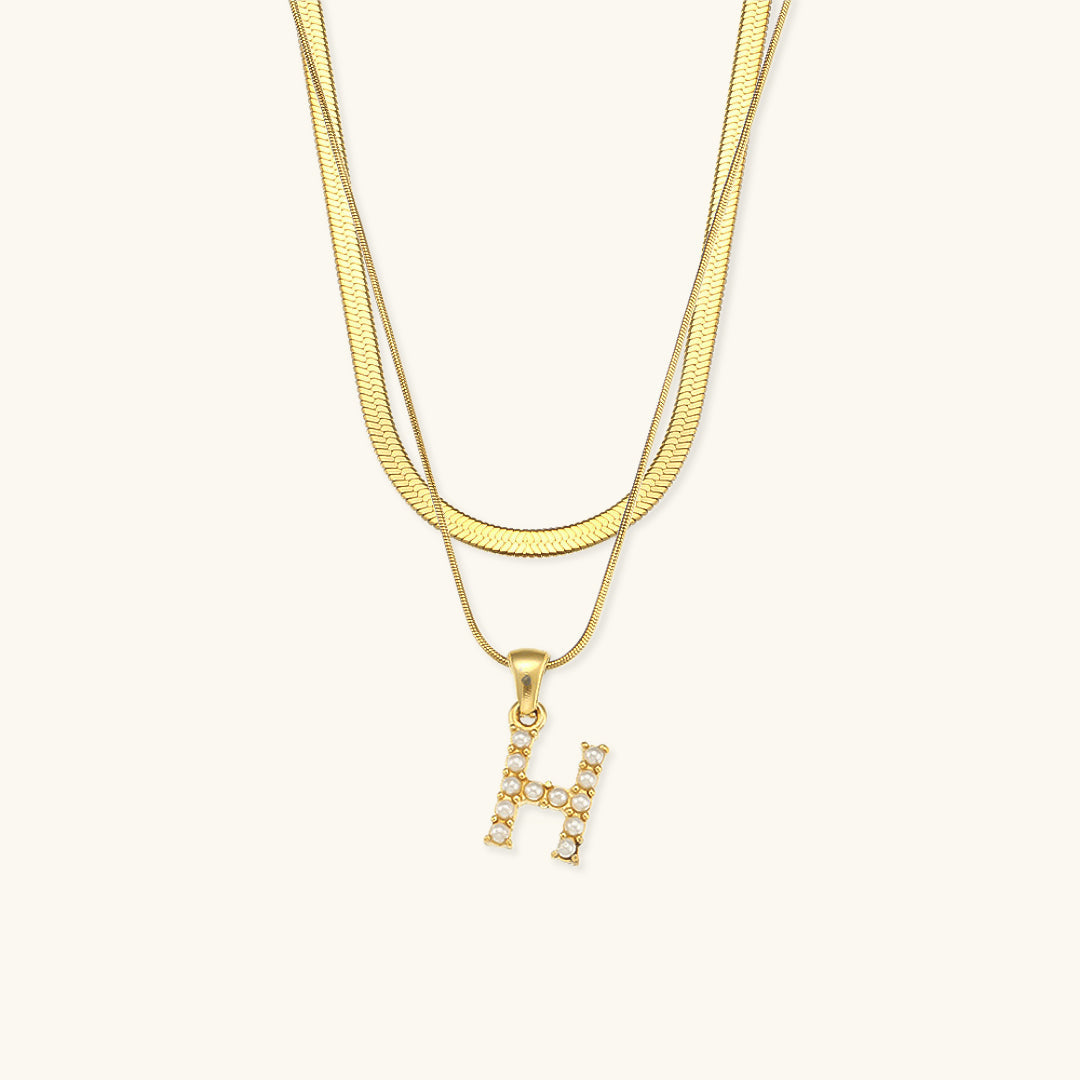 Fiona Lagenweise Initialhalskjede | 18k Gull