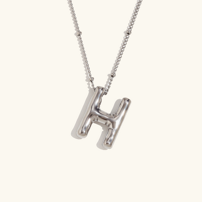 Neseørering med initialer i bobleform | Gull 18k