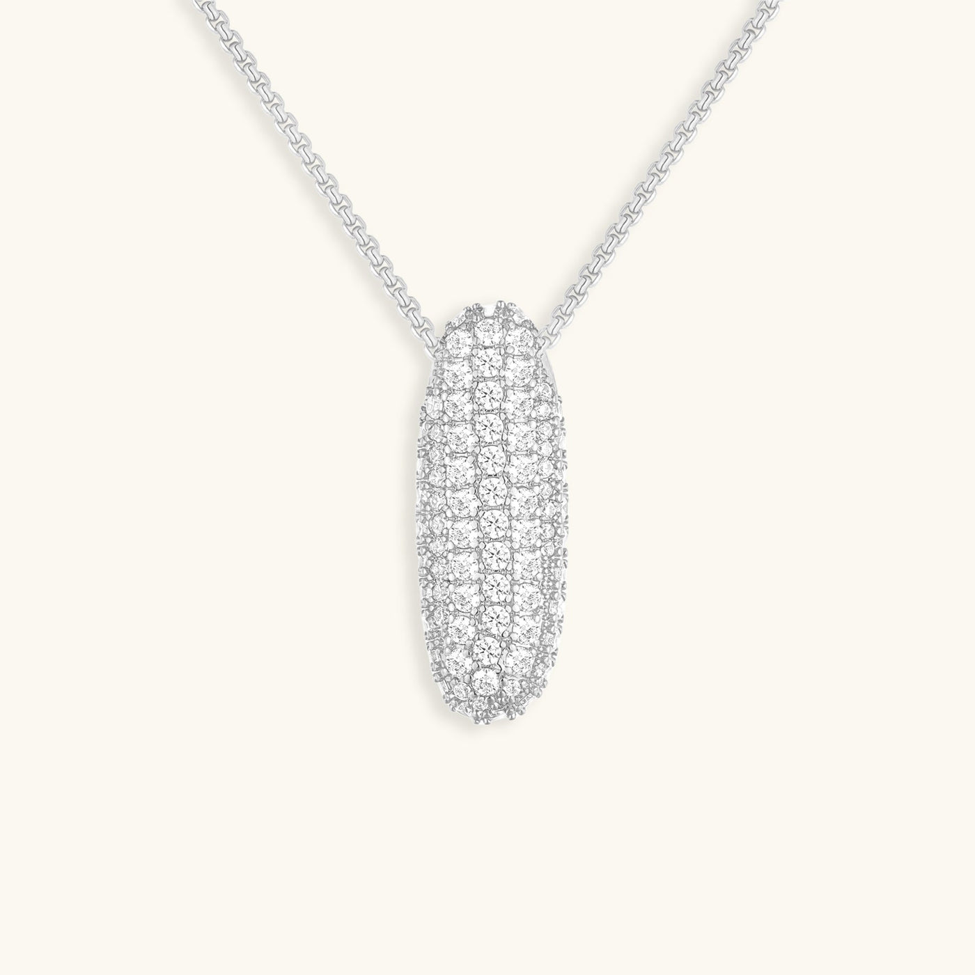 Navnesmykke Bubble med diamant | 18k Gull