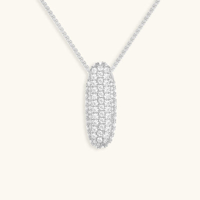 Navnesmykke Bubble med diamant | 18k Gull