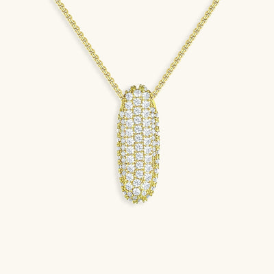 Navnesmykke Bubble med diamant | 18k Gull