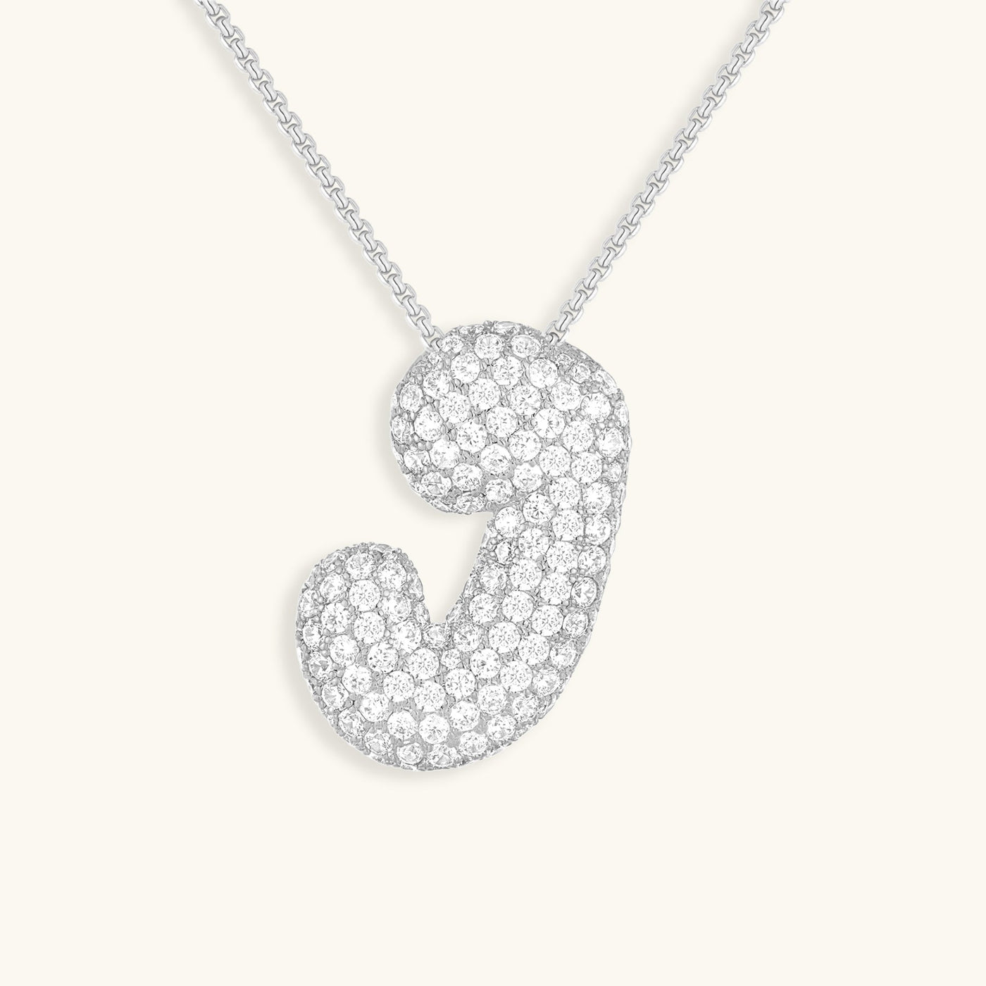 Navnesmykke Bubble med diamant | 18k Gull