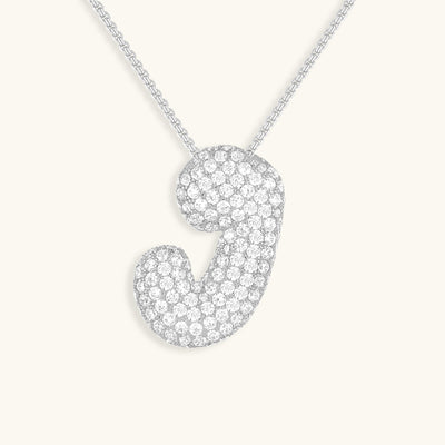 Navnesmykke Bubble med diamant | 18k Gull
