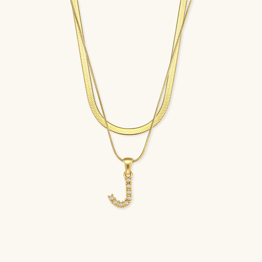 Fiona Lagenweise Initialhalskjede | 18k Gull