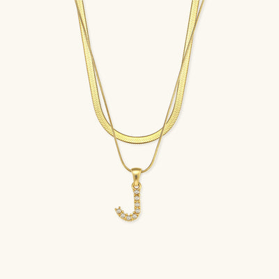 Fiona Lagenweise Initialhalskjede | 18k Gull