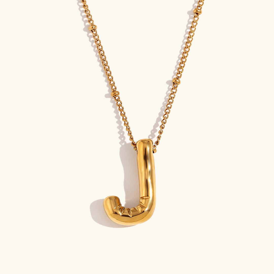 Neseørering med initialer i bobleform | Gull 18k