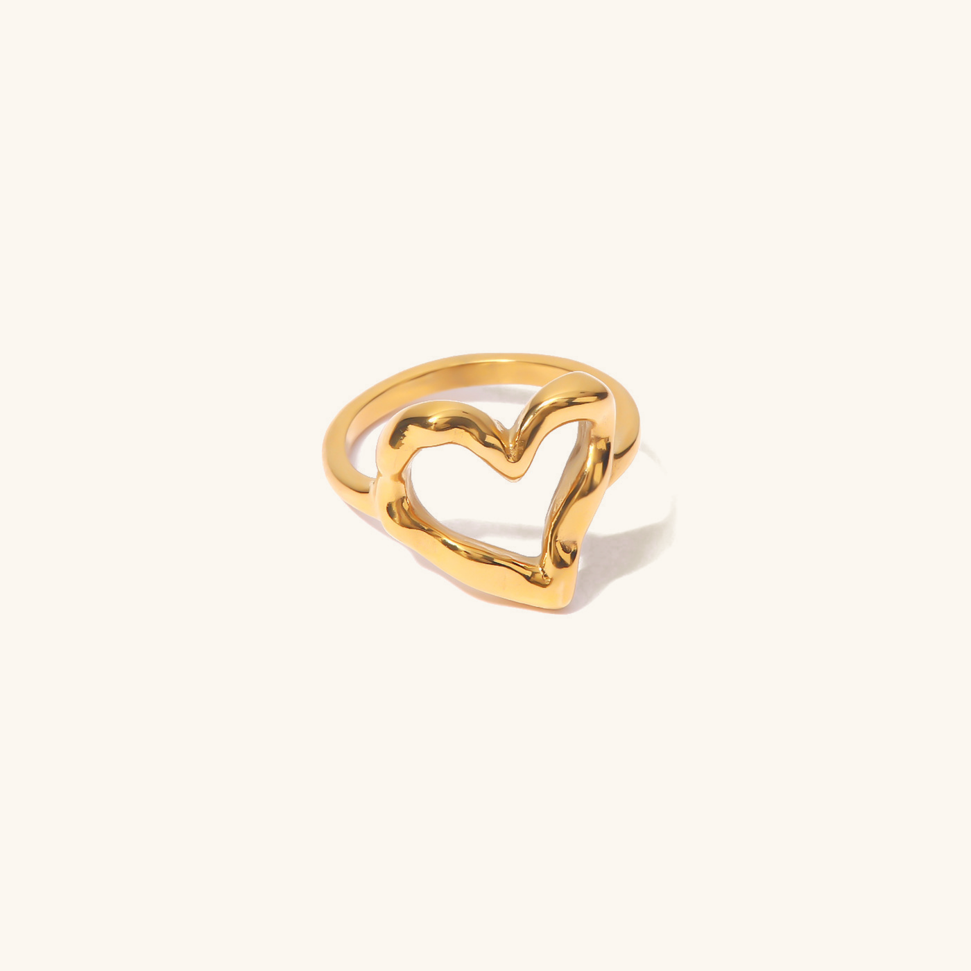 Verity Hjerte Ring | 18k Gull