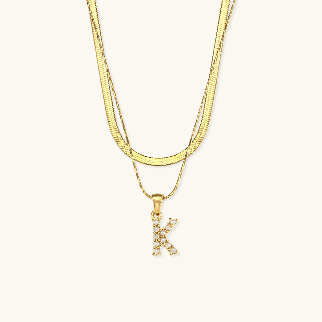 Fiona Lagenweise Initialhalskjede | 18k Gull