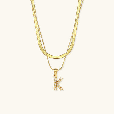 Fiona Lagenweise Initialhalskjede | 18k Gull