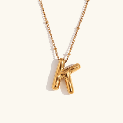 Neseørering med initialer i bobleform | Gull 18k
