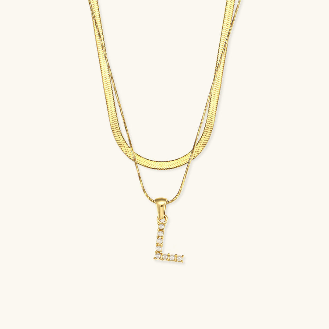 Fiona Lagenweise Initialhalskjede | 18k Gull