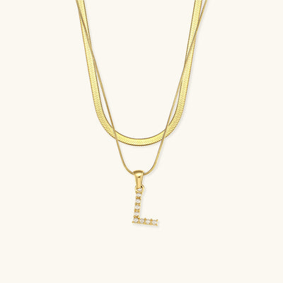 Fiona Lagenweise Initialhalskjede | 18k Gull