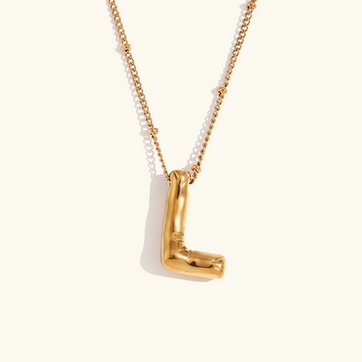 Neseørering med initialer i bobleform | Gull 18k