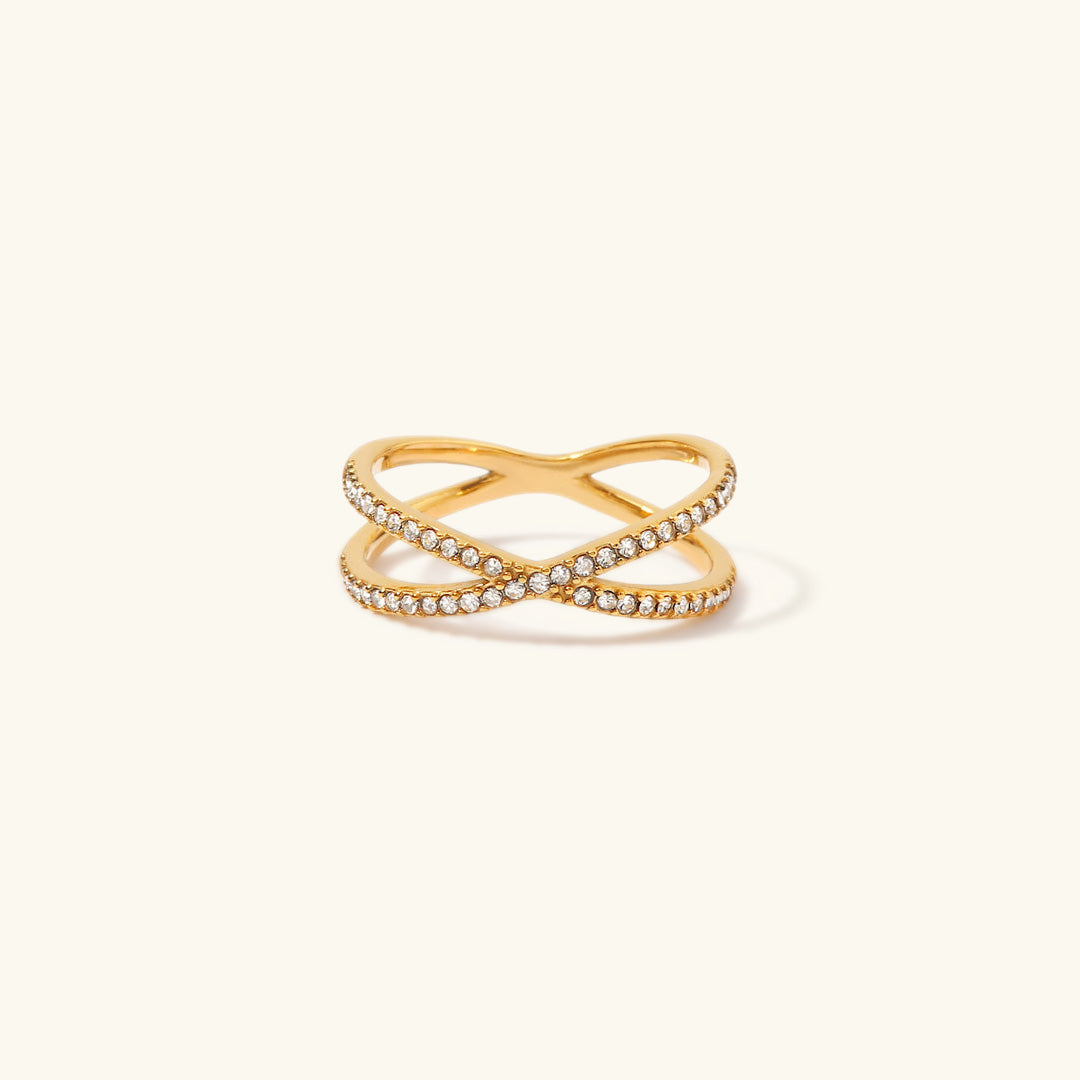 Korsring Nia Gull Diamant | 18k Gull