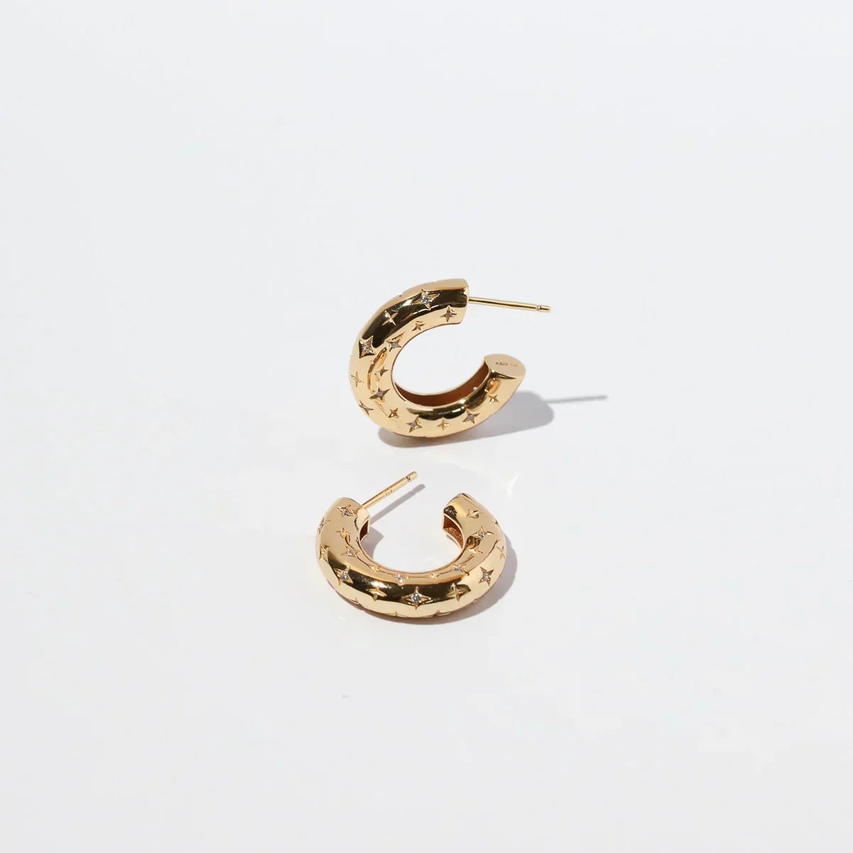 Cosmic Hoop-Øreringer | Gull 16k