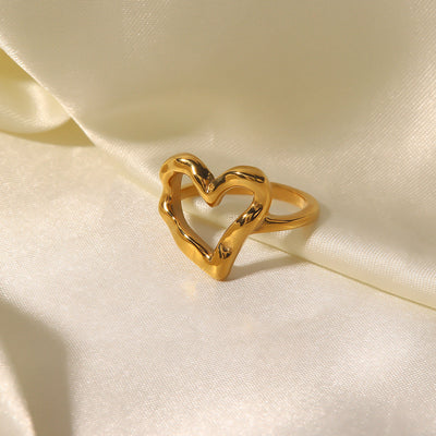 Verity Hjerte Ring | 18k Gull