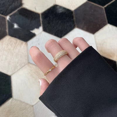 Ring med glaskuppel | Gull 18k
