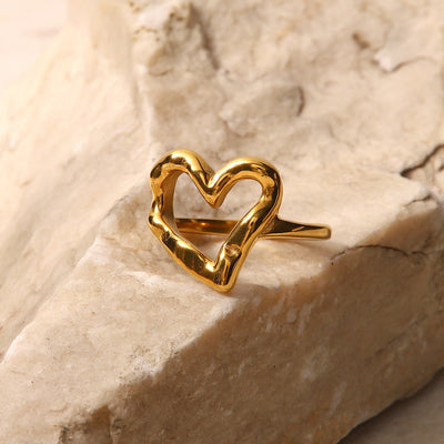 Verity Hjerte Ring | 18k Gull