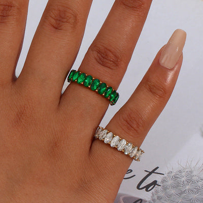 Antoinette Ring med Diamantsimulant | 18k Gull
