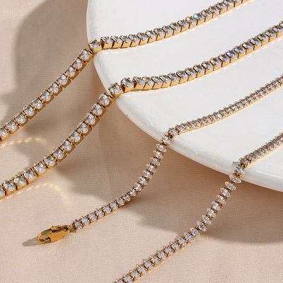 Wisteria Tennis Halskjede med Diamanter | 18k Gull