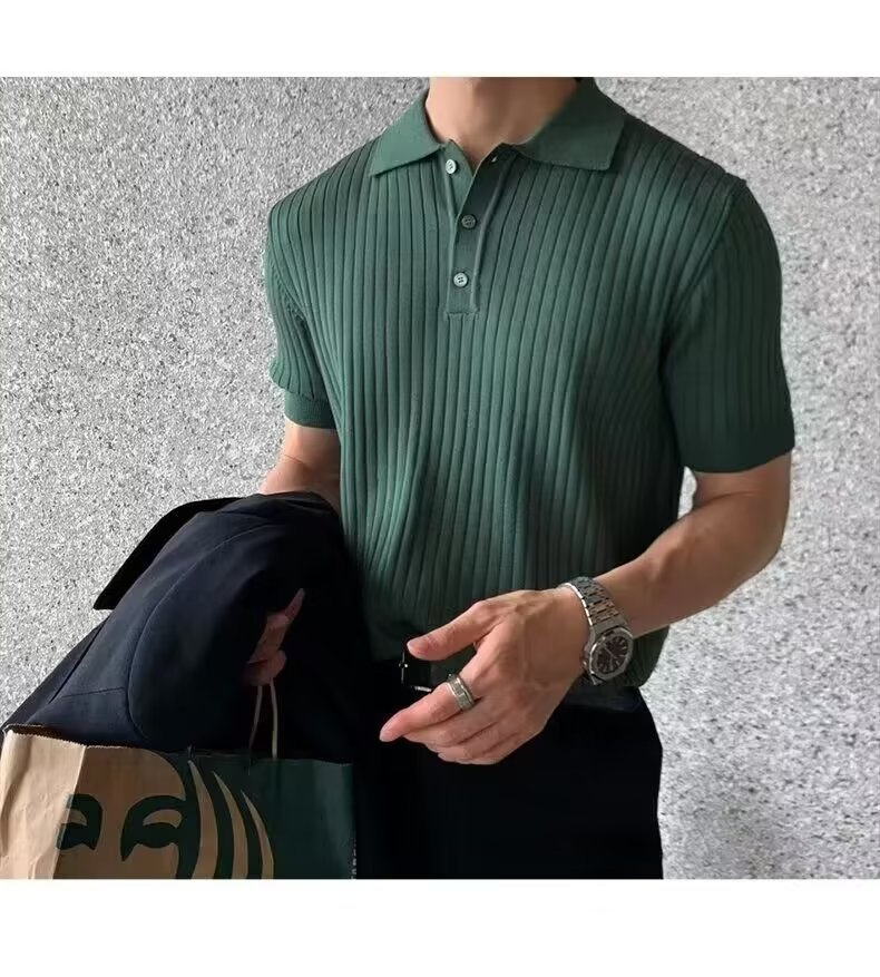 Nico | Polo med Vertikale Striper
