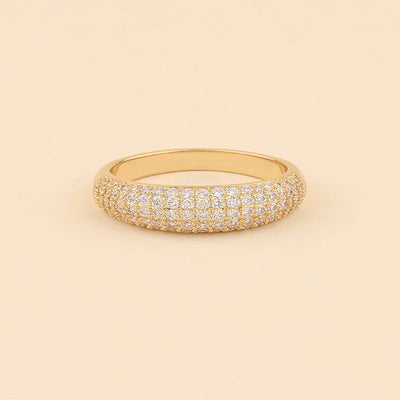 Ring med glaskuppel | Gull 18k