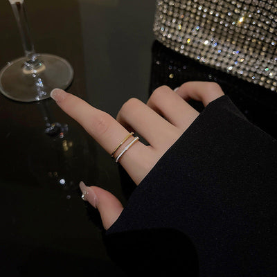 Olivia Geometrisk Ring | 18k Gull