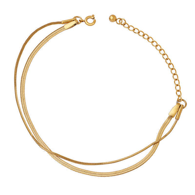 Klassiske Dobbelt Gull Armbånd | Gull 18k