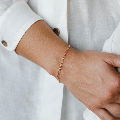 Maybelle Gold armbånd i kjede | 18k Gull