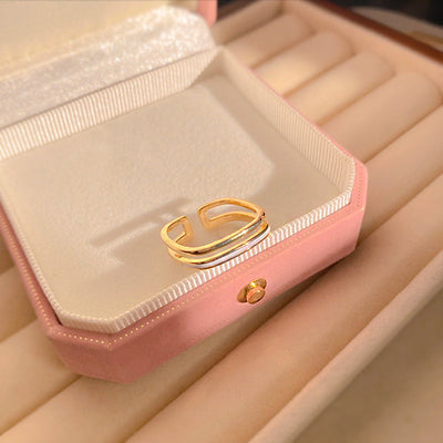 Olivia Geometrisk Ring | 18k Gull