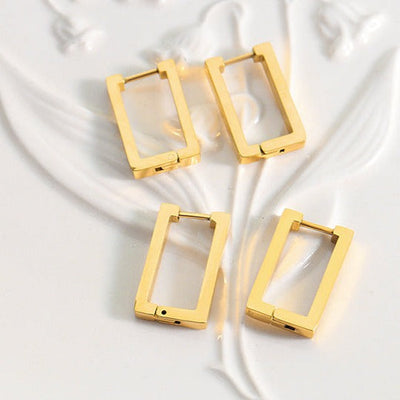Geometriske Øreringer Terra | Gull 18k